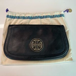 Tory Burch Amanda black clutch bag in very good condition